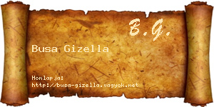 Busa Gizella névjegykártya